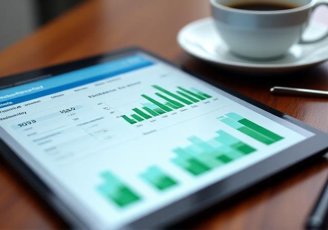 Financial chart showing cash flow trends for a small business